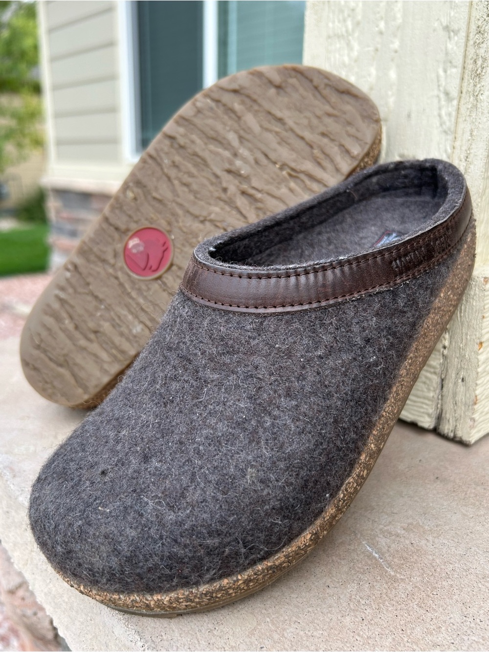 Women’s Haflinger “Grizzly” Wool Slip on Clogs sz 36 5.5-6